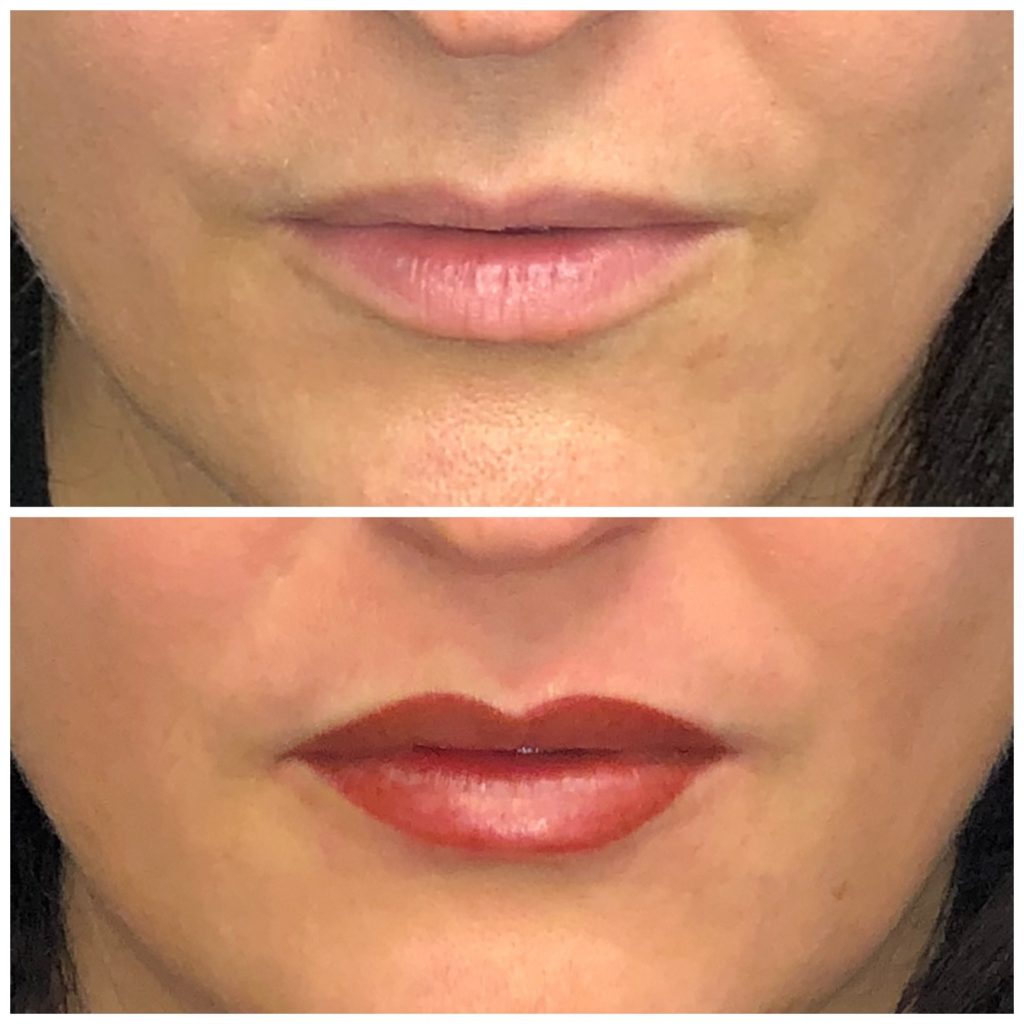 Lip Tattoo Lip Blush immediately after