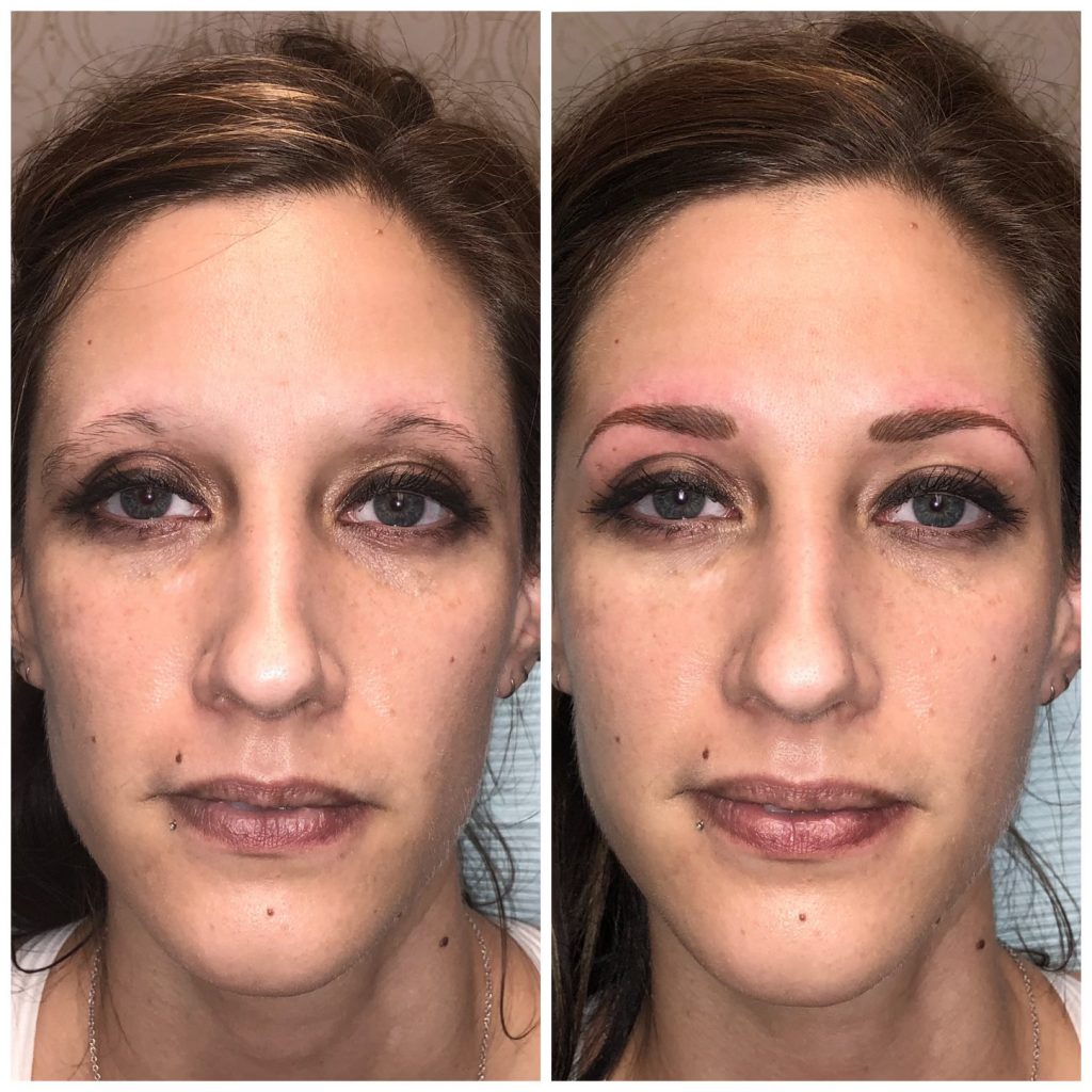 Permanent Eyebrows Powder Brow Technique
