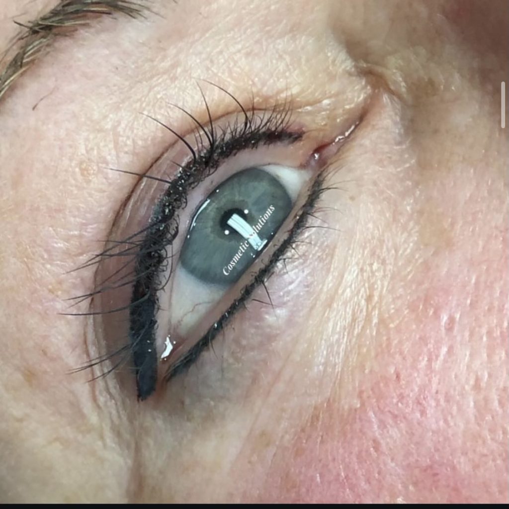 Permanent Eyeliner upper and lower lashline